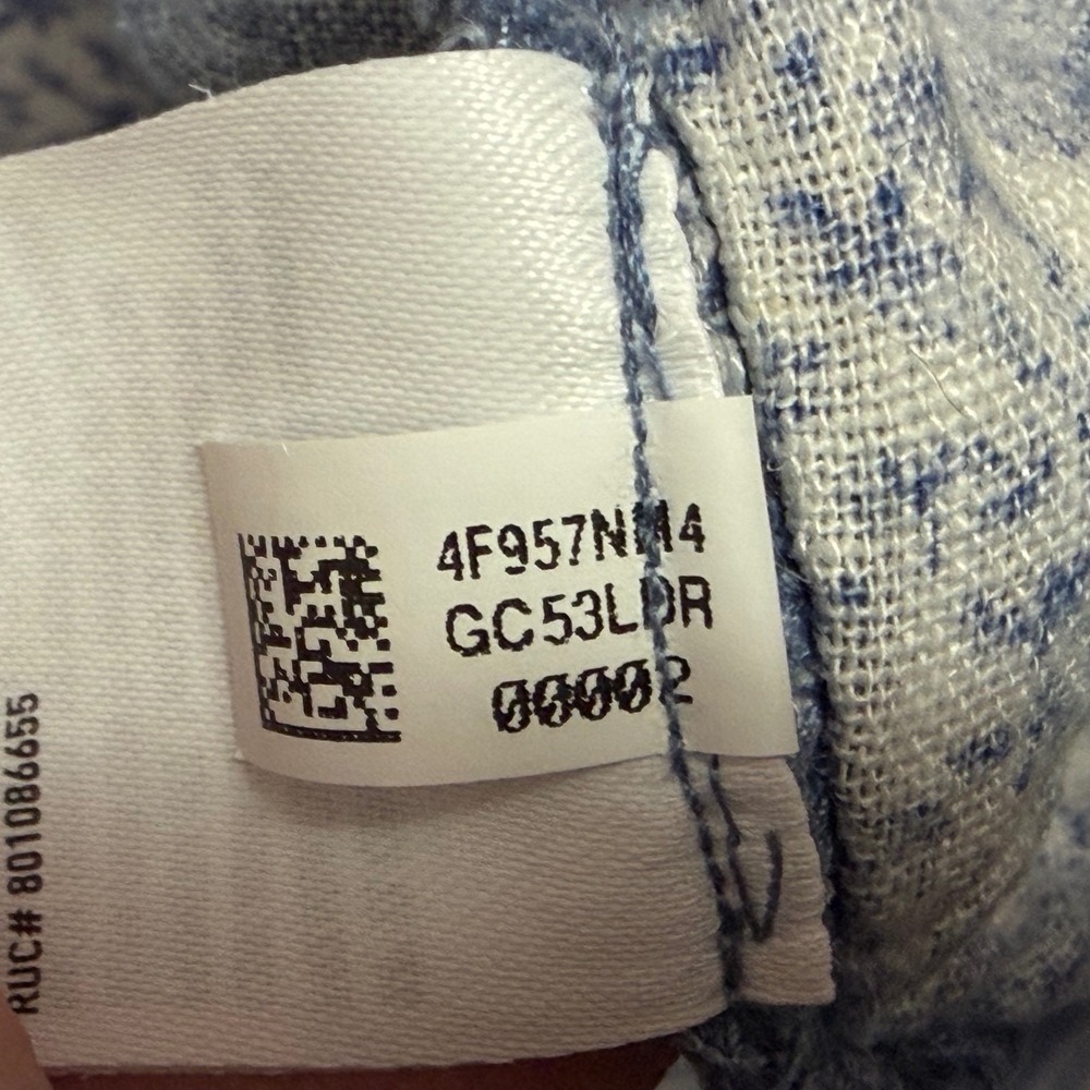 American Eagle Patchwork Button Down Shirt Large … - image 8